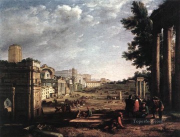 カンポ ヴァッチーノ ローマの風景 クロード ロラン ビーチ Oil Paintings